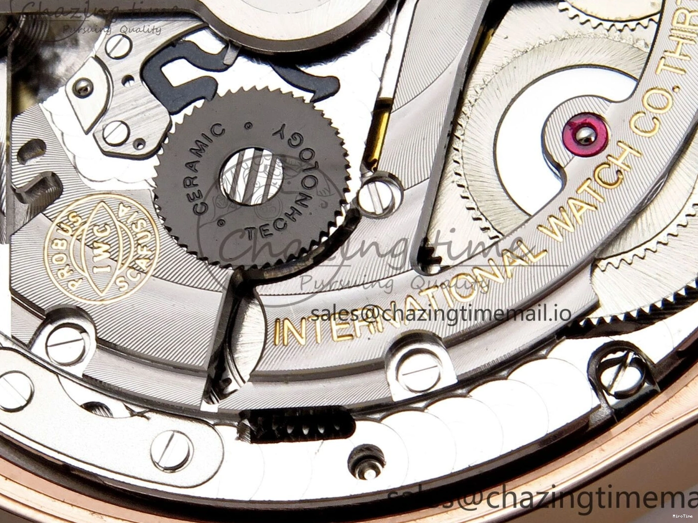 MIROTIME 0110 Portugieser Automatic 42mm RG APSF 1:1 Best Edition Black Dial on Black Leather Strap A Original 7007